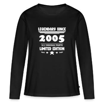 2005 - Année de construction 2005 - Né en 2005 - T-shirt manches longues Premium bio Femme - noir - Devant - Julia (174cm)