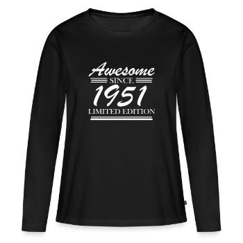 1951 - Né en 1951 - Fantastique depuis 1951 - T-shirt manches longues Premium bio Femme - noir - Devant - Julia (174cm)