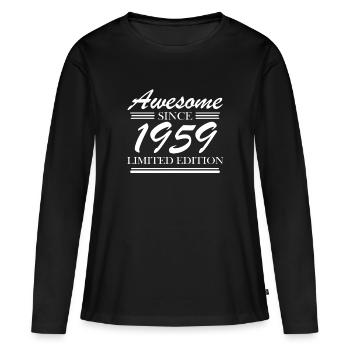 1959 - Né en 1959 - Fantastique depuis 1959 - T-shirt manches longues Premium bio Femme - noir - Devant - Julia (174cm)