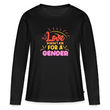 Déclaration LGBT Partenariat homosexuel - T-shirt manches longues Premium bio Femme - noir - Devant - Julia (174cm)