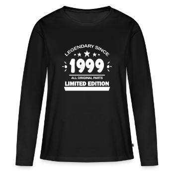 1999 - Né 1999 - Année de construction 1999 - T-shirt manches longues Premium bio Femme - noir - Devant - Julia (174cm)