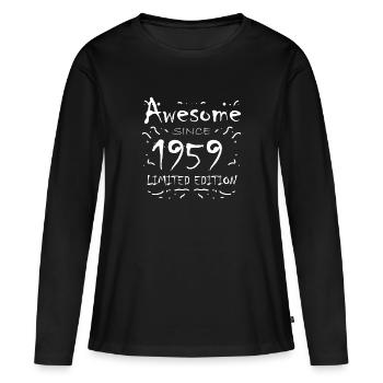 1959 - Né en 1959 - Fantastique depuis 1959 - T-shirt manches longues Premium bio Femme - noir - Devant - Julia (174cm)