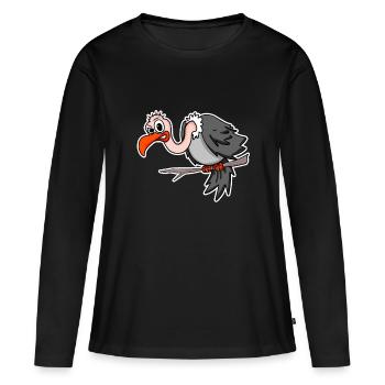 Vulture - Women's Premium Organic Long Sleeve Shirt - black - Front - Julia (174cm)