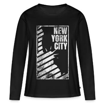 Lady Liberty de New York - T-shirt manches longues Premium bio Femme - noir - Devant - Julia (174cm)