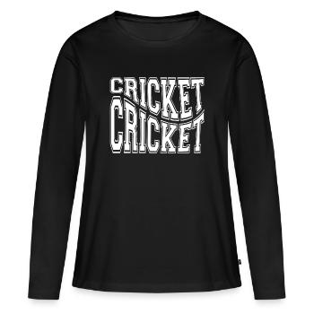 cricket, fan de cricket, cricket sport - T-shirt manches longues Premium bio Femme - noir - Devant - Julia (174cm)