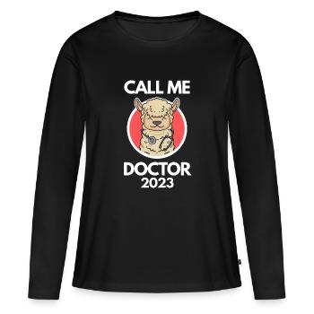 Doctoral thesis Doctorate Doctorate 2023 Doctor - Women's Premium Organic Long Sleeve Shirt - black - Front - Julia (174cm)