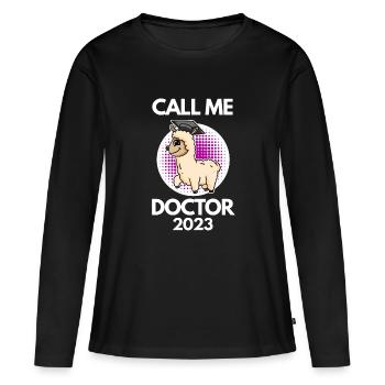 Doctoral thesis Doctorate Doctorate 2023 Doctor - Women's Premium Organic Long Sleeve Shirt - black - Front - Julia (174cm)