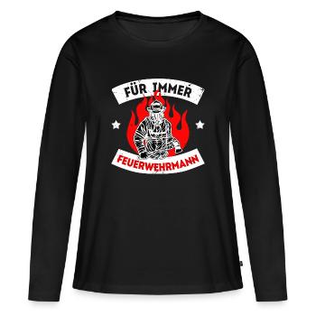 Déclaration des pompiers Brigade de sauveteurs - T-shirt manches longues Premium bio Femme - noir - Devant - Julia (174cm)