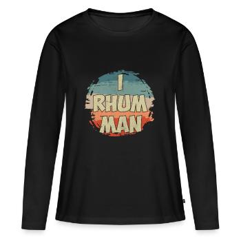 I rum man - Frauen Premium Bio Langarmshirt - Schwarz - Vorne - Julia (174cm)