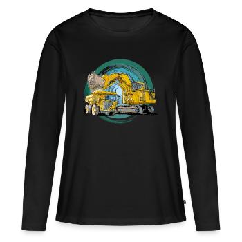 Équipement de construction Monster - T-shirt manches longues Premium bio Femme - noir - Devant - Julia (174cm)