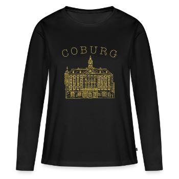 Coburg, Hôtel de ville historique, Bavière, Allemagne - T-shirt manches longues Premium bio Femme - noir - Devant - Julia (174cm)