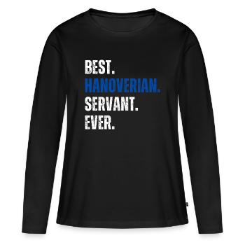 ! Meilleur serviteur hanovrien de tous les temps - T-shirt manches longues Premium bio Femme - noir - Devant - Julia (174cm)