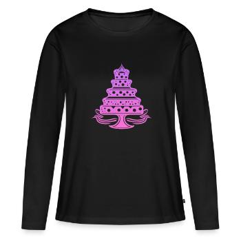 Gâteau, gâteau, cuisson - T-shirt manches longues Premium bio Femme - noir - Devant - Julia (174cm)