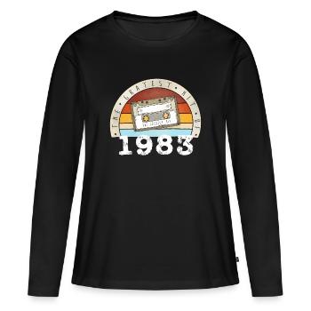 Succès le plus grat de 1983 - Cadeau des années 40 40e anniversaire - T-shirt manches longues Premium bio Femme - noir - Devant - Julia (174cm)