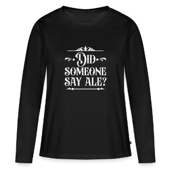Marché médiéval - T-shirt manches longues Premium bio Femme - noir - Devant - Julia (174cm)