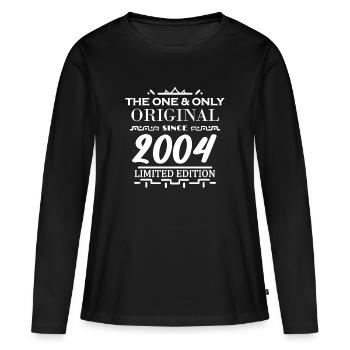 2004 - Année de construction 2004 - Né en 2004 - T-shirt manches longues Premium bio Femme - noir - Devant - Julia (174cm)