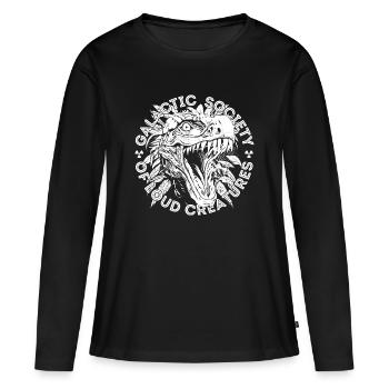 Société Galactique des Créatures Fortes - blanc - T-shirt manches longues Premium bio Femme - noir - Devant - Julia (174cm)