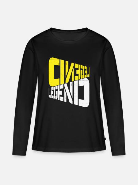LEGENDE - Frauen Premium Bio Langarmshirt - Schwarz