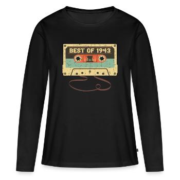 Best of 1943 80. Geburtstag Genial 80 Jahre alt - Frauen Premium Bio Langarmshirt - Schwarz - Vorne - Julia (174cm)