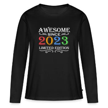 2023 - Millésime 2023 - Fantastique depuis 2023 - T-shirt manches longues Premium bio Femme - noir - Devant - Julia (174cm)