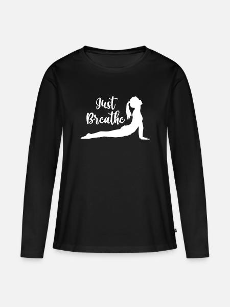 Yoga Geschenkidee - Namaste - Frauen Premium Bio Langarmshirt - Schwarz
