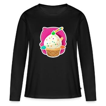 Glaces, glaces - T-shirt manches longues Premium bio Femme - noir - Devant - Julia (174cm)