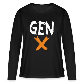 Generation Xclusive - Women's Premium Organic Long Sleeve Shirt - black - Front - Julia (174cm)