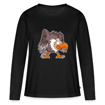 Vulture - Women's Premium Organic Long Sleeve Shirt - black - Front - Julia (174cm)