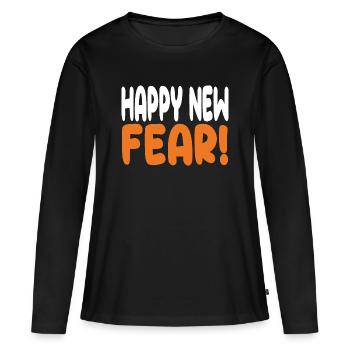 Happy New Fear! - Women's Premium Organic Long Sleeve Shirt - black - Front - Julia (174cm)