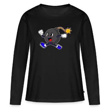 Bombshell Jogger Jogging Sports - Women's Premium Organic Long Sleeve Shirt - black - Front - Julia (174cm)