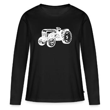 Machines agricoles Véhicule Tracteur agricole Pays Air - T-shirt manches longues Premium bio Femme - noir - Devant - Julia (174cm)
