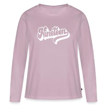 Neunzehn 19. Geburtstag Jungen Mädchen 19 Jahre alt - Frauen Premium Bio Langarmshirt - Altrosa - Vorne - Julia (174cm)