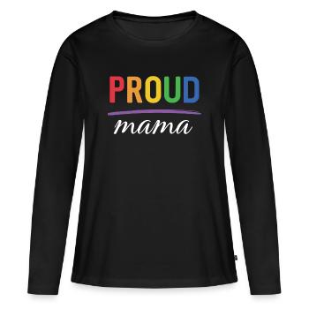 LGBT Proud Mama - Pride-Monat - Frauen Premium Bio Langarmshirt - Schwarz - Vorne - Julia (174cm)
