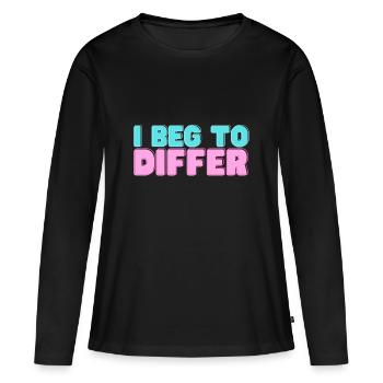 Je ne suis pas d’accord - Ove Sundberg - T-shirt manches longues Premium bio Femme - noir - Devant - Julia (174cm)