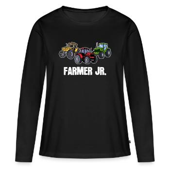 Déclaration de tracteur Jeune agriculteur Machines agricoles Agriculture agricole - T-shirt manches longues Premium bio Femme - noir - Devant - Julia (174cm)
