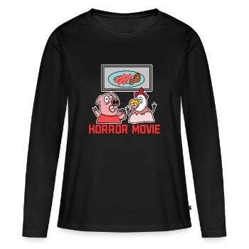 Cinéma Films Déclaration Cinéma Night Cinéma Streaming - T-shirt manches longues Premium bio Femme - noir - Devant - Julia (174cm)
