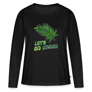 Umweltschützer Mutter Erde Natur Statement Umwelt - Frauen Premium Bio Langarmshirt - Schwarz - Vorne - Julia (174cm)