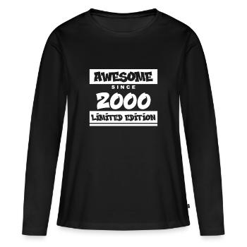 2000 - Jahrgang 2000 - Fantastisch seit 2000 - Frauen Premium Bio Langarmshirt - Schwarz - Vorne - Julia (174cm)