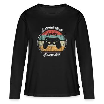 Elementary Level Complete Gamer - Women's Premium Organic Long Sleeve Shirt - black - Front - Julia (174cm)