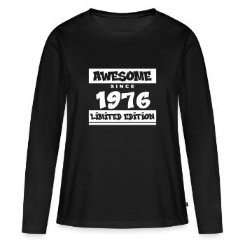 1976 - Né en 1976 - Fantastique depuis 1976 - T-shirt manches longues Premium bio Femme - noir - Devant - Julia (174cm)