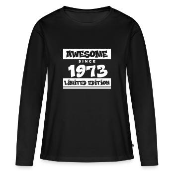 1973 - Né en 1973 - Fantastique depuis 1973 - T-shirt manches longues Premium bio Femme - noir - Devant - Julia (174cm)