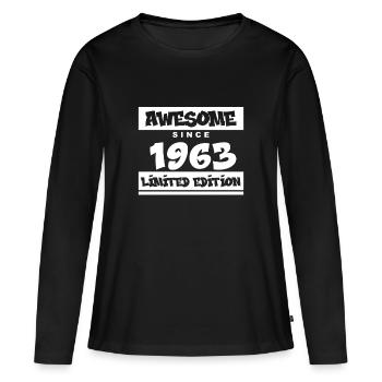 1963 - Born 1963 - Fantastic since 1963 - Women's Premium Organic Long Sleeve Shirt - black - Front - Julia (174cm)