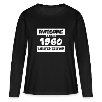 1960 - Né en 1960 - Fantastique depuis 1960 - T-shirt manches longues Premium bio Femme - noir - Devant - Julia (174cm)