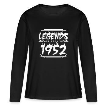 1952 - Born 1952 - Built in 1952 - Women's Premium Organic Long Sleeve Shirt - black - Front - Julia (174cm)