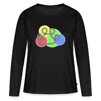 Animaux Cuddly Animal Pet Animal préféré Animaux de compagnie - T-shirt manches longues Premium bio Femme - noir - Devant - Julia (174cm)
