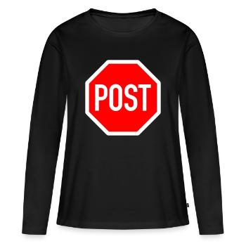 Post or stop? - Women's Premium Organic Long Sleeve Shirt - black - Front - Julia (174cm)