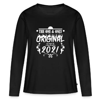 2021 - Année de construction 2021 - Année 2021 - T-shirt manches longues Premium bio Femme - noir - Devant - Julia (174cm)