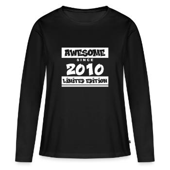 2010 - Millésime 2010 - Fantastique depuis 2010 - T-shirt manches longues Premium bio Femme - noir - Devant - Julia (174cm)