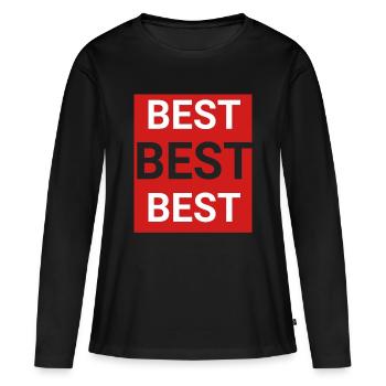Bester - Frauen Premium Bio Langarmshirt - Schwarz - Vorne - Julia (174cm)