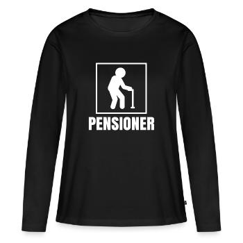 Retraité Dire Retraite Retraite Retraite Retraite - T-shirt manches longues Premium bio Femme - noir - Devant - Julia (174cm)